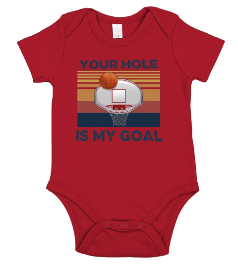 Basketball Your Hole Is My Goal Vintage shirt Short Sleeve Baby One-Piece