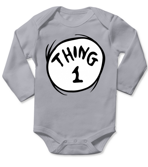 Dr Seuss Thing 1 Long Sleeve Baby One-Piece