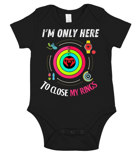 I m only here to close my rings Short Sleeve Baby One-Piece