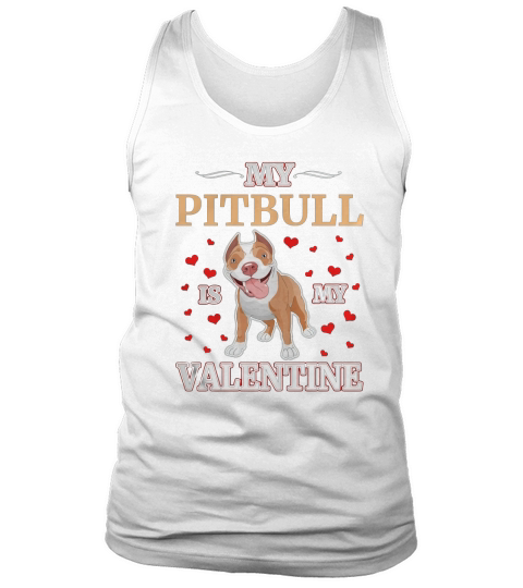 Pitbull Dog Valentines Day Gift Shirt Men's Tank Top