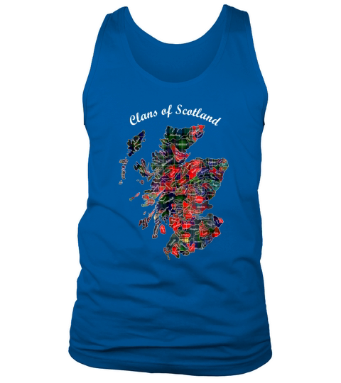 Clans of Scotland Map Tank Top Unisex