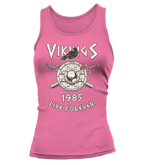 Vikings Live Forever 1985 Norse Birthday Women's Tank Top