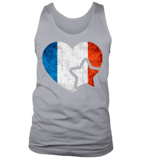 My heart for France - Vintage French flag Men's Tank Top