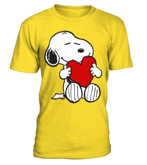 Peanuts Valentine Snoopy Hugging Heart Gift Tee Men's T-Shirt