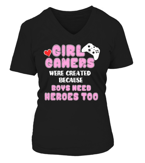 GIRL GAMERS Women's V-Neck T-shirt