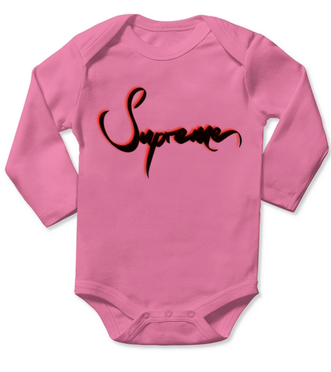 Supreme Lettering Long Sleeve Baby One-Piece