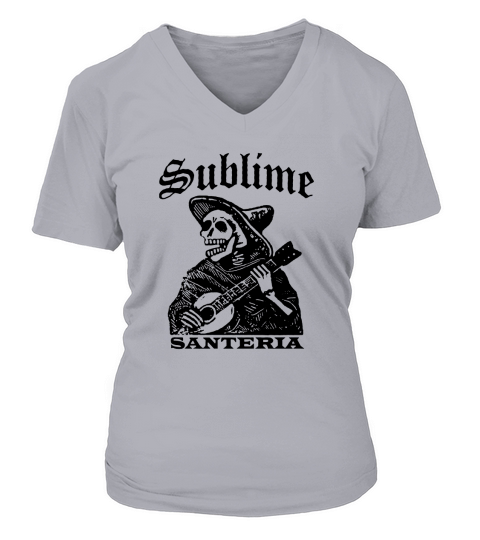 Sublime Santeria Skeleton V-neck T-Shirt Woman