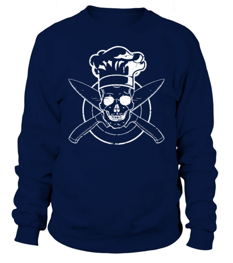 Chef - Cooking Cook Knife Skull Hat BBQ Gift Men's Sweatshirt