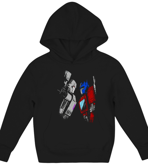 optimus vs megatron color Kids Hoodie