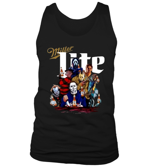 Horror characters Miller Lite shirt Tank Top Unisex