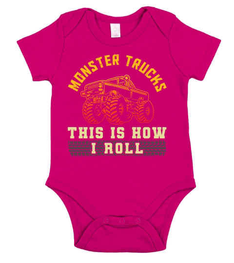 Retro Vintage Monster Trucks This Short Sleeve Baby One-Piece