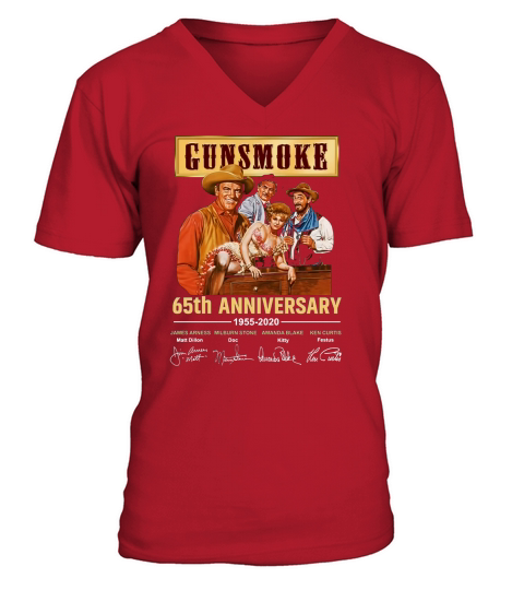 Gunsmoke 65th Anniversary 1955 2020 Signature V-Neck T-shirt