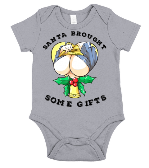 Anime Otaku Lewd Hentai Boobs Xmas Tits Ahegao Short Sleeve Baby One-Piece