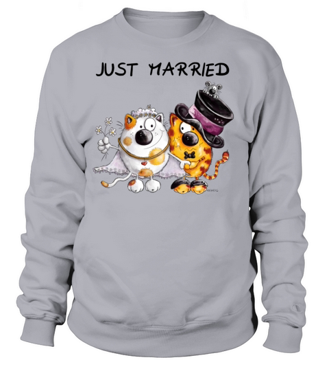 Just Married Cats - Wesding - Marriage - Gift Women's Sweatshirt