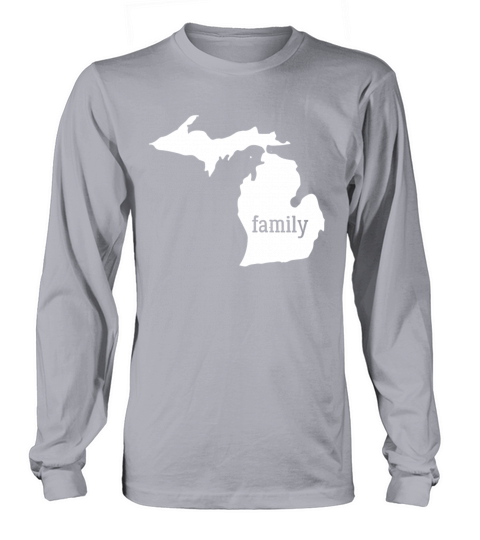 Michigan Cool Gift Family State Shirt Light Men's Long Sleeve