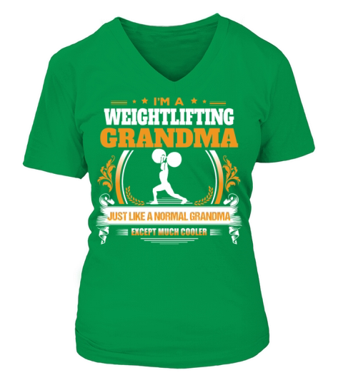 Weightlifting Grandma Shirt Gift Idea Women's V-Neck T-shirt
