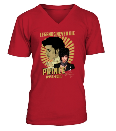 Legends never die Prince 1958-2016 signature shirt V-Neck T-shirt