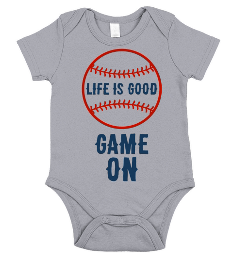 Baseball Quotes & Sayings - Life is Good Game On Short Sleeve Baby One-Piece