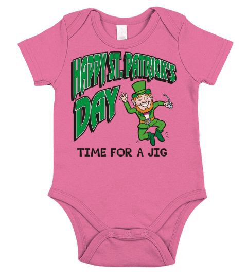 Happy St Patricks Day Short Sleeve Baby One-Piece