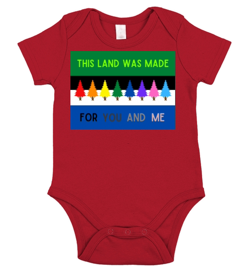 This Land Was Made For You And Me Short Sleeve Baby One-Piece