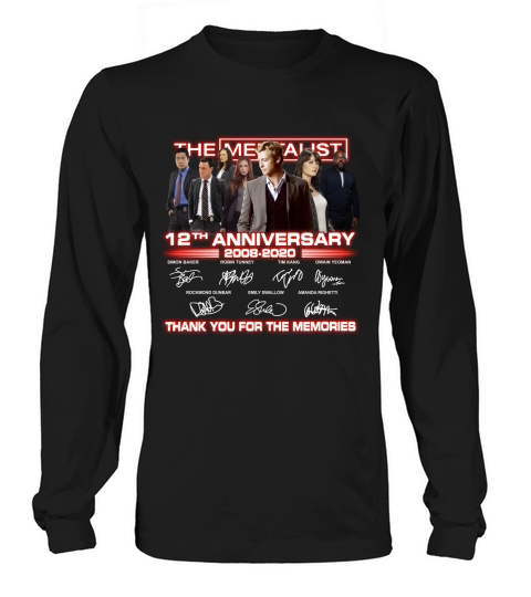 The Mentalist 12th anniversary thank you for the memories signatures Long sleeved Unisex