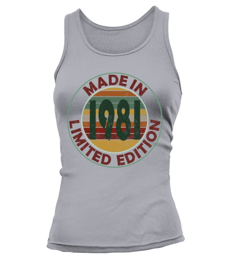 Made In 1981 Limited Edition Retro Vintage Women's Tank Top