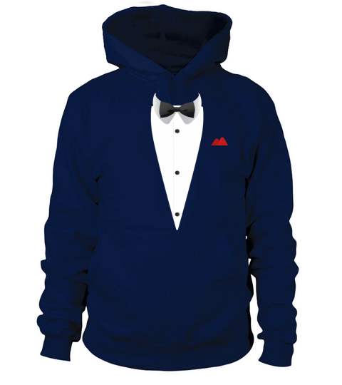 Tuxedo design with Bowtie For Weddings And Women's Hoodie