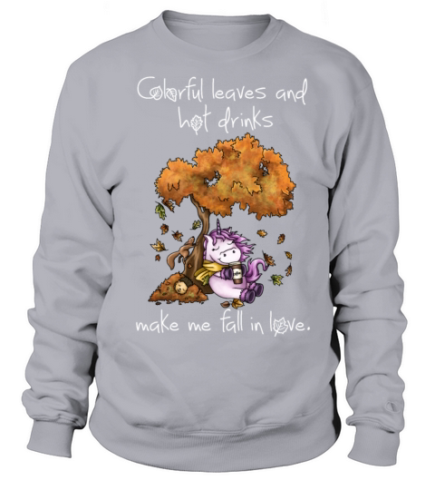 Cute unicorn loves golden autumn Women's Sweatshirt