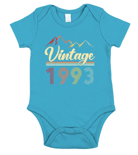 Vintage 1993 28th Birthday Retro 28 Years Old Short Sleeve Baby One-Piece
