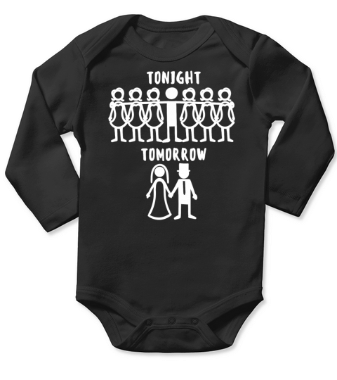 Bride Groom Party Bachelor Bachelorette Marriage Long Sleeve Baby One-Piece
