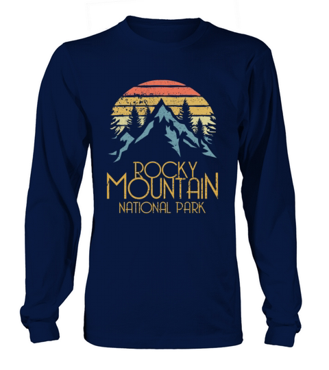 Vintage Rocky Mountains National Park Colorado Women's Long Sleeve