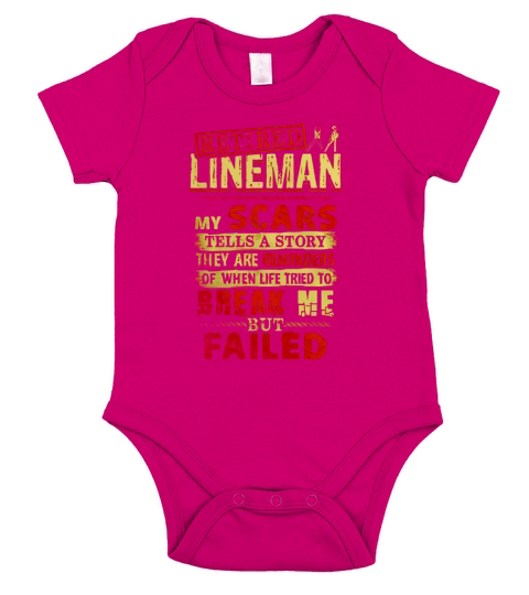 RETIRED LINEMAN SHIRT49 Tshirts Short Sleeve Baby One-Piece