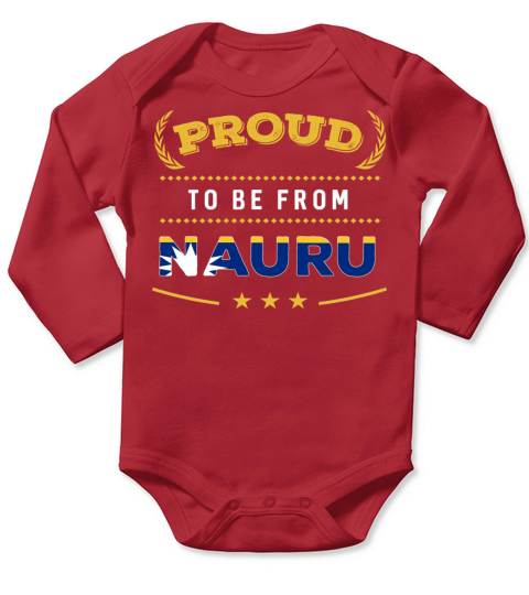 Proud To Be From Nauru Pride Long Sleeve Baby One-Piece