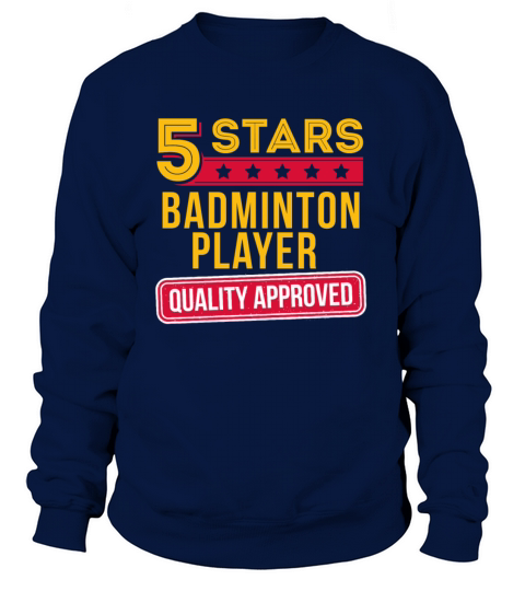 5 Stars Badminton Player Funny Racquet Sport Gift Women's Sweatshirt