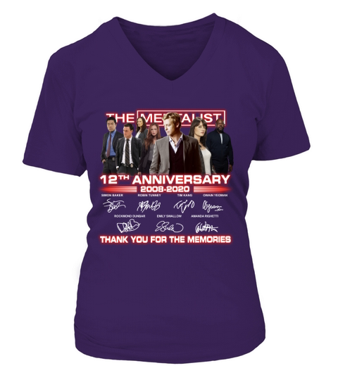 The Mentalist 12th anniversary thank you for the memories signatures V-neck T-Shirt Woman