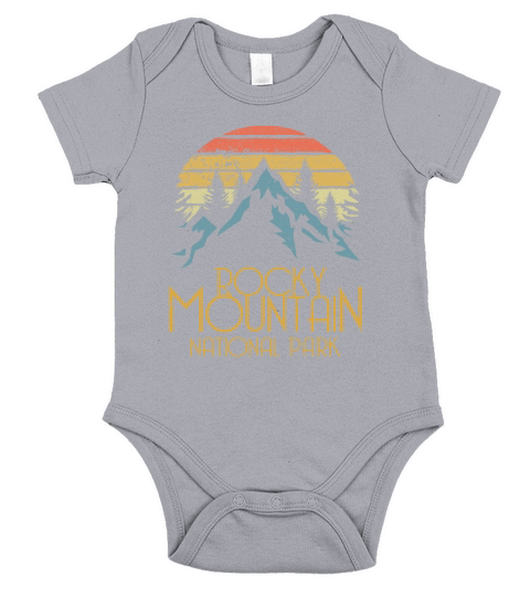 Vintage Rocky Mountains National Park Colorado Short Sleeve Baby One-Piece