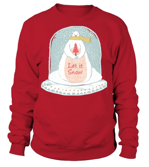 Christmas bear snow globe Women's Sweatshirt