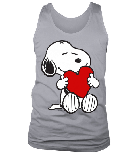Peanuts Valentine Snoopy Hugging Heart Gift Tee Men's Tank Top