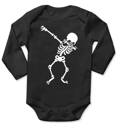 Dabbing Skeleton Long Sleeve Baby One-Piece