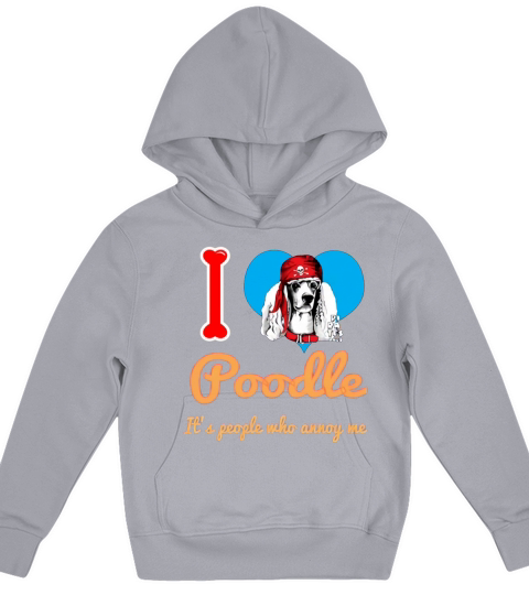 Im In Love With Poodle Kids Hoodie