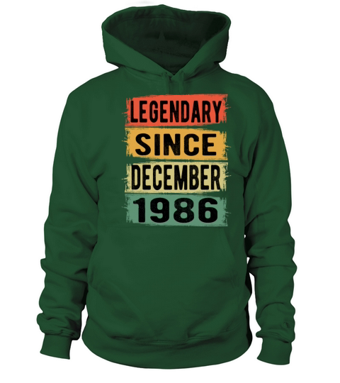 Birthday Retro Legendary December 1986 Men's Hoodie