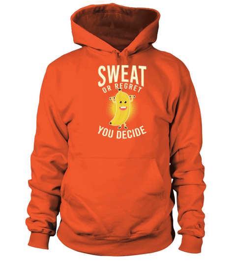 Vegan Athlete Banana Sweat Or Regret You Decide Men's Hoodie