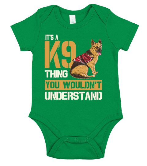 Funny K9 Policeman Saying K-9 Dog Short Sleeve Baby One-Piece