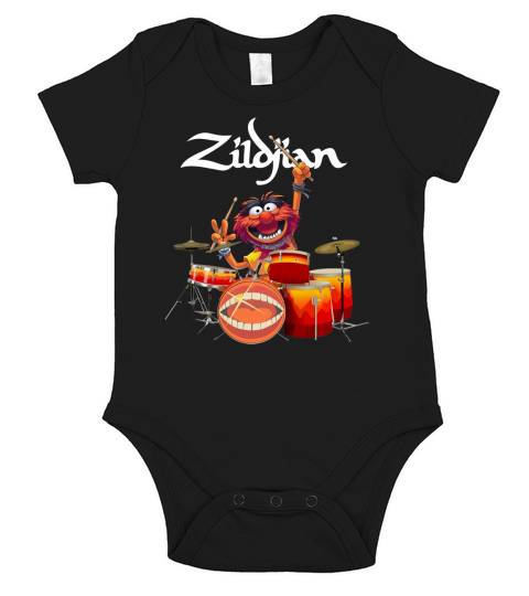 The Muppet Playing Drum For Avedis Zildjian Shirtc Short Sleeve Baby One-Piece