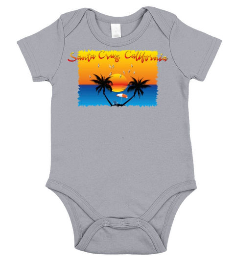 Santa Cruz California Short Sleeve Baby One-Piece