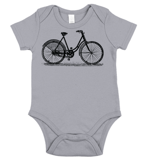 Vintage Bicycle "Old Bike" Short Sleeve Baby One-Piece