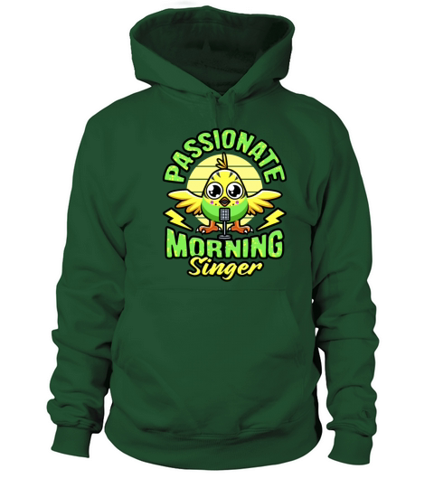 Parakeet Singing Pet Bird Meme for Morning People Women's Hoodie