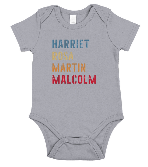 Harriet Rosa Martin Malcolm Black History Leaders Short Sleeve Baby One-Piece