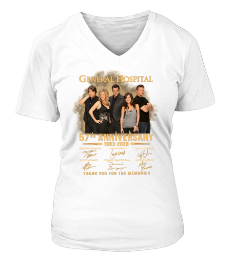 General Hospital 57th anniversary 1963 2020 thank you for the memories V-neck T-Shirt Woman