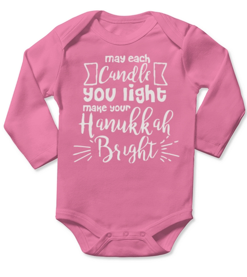 Make Your Hanukkah Bright Long Sleeve Baby One-Piece